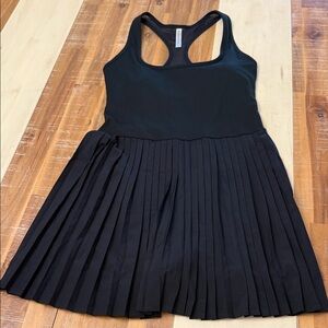 Stylish Black Pleated Mini Dress